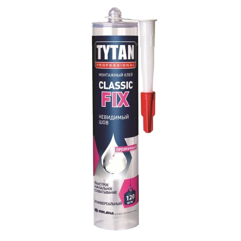 Клей Tytan Classic Fix каучуковый прозрачный 310мл  по выгодной .