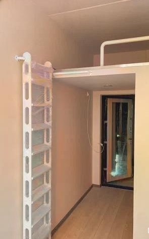 Лестница на второй этаж для студии, под покраску 2150/2350 без поручней
